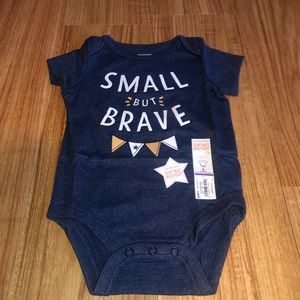NWT Jumping Beans “Small but Brave” Onesie